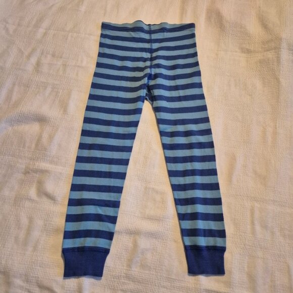 Hanna Andersson boys size 5 2 tone blue pajama set, pants need new elastic - Picture 6 of 9
